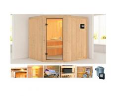 KARIBU Systemsauna »Jessica«, 196/178/198 cm, 9-KW-Ofen mit ext. Steuerung
