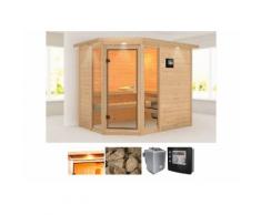 KARIBU Massivholzsauna »Sinai 3«, 193/184/208 cm, 9-KW-Bio-Ofen mit ext. Steuerung