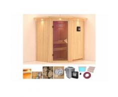 KARIBU Systemsauna »Carolin«, 170/151/198 cm, 9-KW-Bio-Ofen mit ext. Steuerung