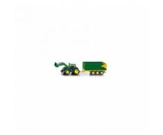 SIKU 1843 John Deere mit Frontlader/Anhänger 1:87