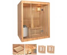 HOME DELUXE Elementsauna »Skyline L«, 150/120/190 cm, 50 mm, 3,5-KW-Ofen, int. Strg.