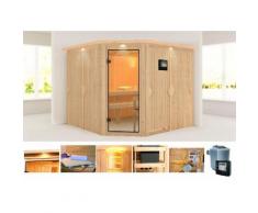 KARIBU Systemsauna »Manuela«, 231/231/198 cm, 9-KW-Ofen mit ext. Steuerung