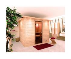 KARIBU Massivholzsauna »Karla«, 231/196/198 cm, 9-KW-Bio-Ofen mit ext. Steuerung