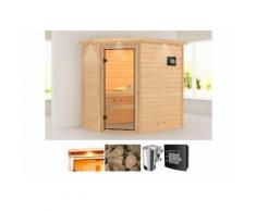 KARIBU Massivholzsauna »Cilja«, 196/144/198 cm, 3,6 kW Bio-Kombiofen mit ext. Strg