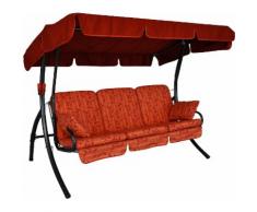 ANGERER FREIZEITMÖBEL Hollywoodschaukel »Comfort Marbella«, 3-Sitzer, rot