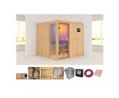 KONIFERA Systemsauna »Natrin«, 196/196/198 cm, 9-KW-Bio-Ofen mit ext. Steuerung