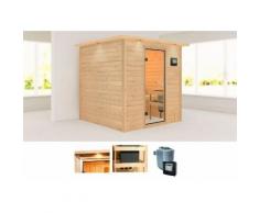 KARIBU Massivholzsauna »Nora«, 196/196/198 cm, 9-KW-Ofen mit ext. Steuerung