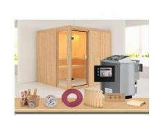 Systemsauna »Natrin«, 196/196/198 cm, 9-kW-Bio-Kombiofen