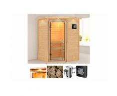 KARIBU Massivholzsauna »Alicja«, 144/144/198 cm, 3,6-KW Plug & Play mit ext. Strg.