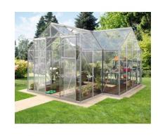 VITAVIA Gewächshaus »Sirius«, BxT: 381x381 cm, alufarben