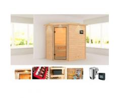 KARIBU Massivholzsauna »Yassin«, 196/144/187 cm, 3,6 kW Bio-Kombiofen mit ext. Strg