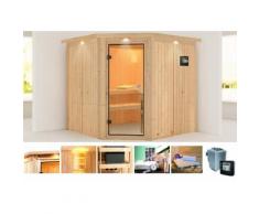KARIBU Systemsauna »Jarin«, 196/196/198 cm, 9-KW-Bio-Ofen mit ext. Steuerung