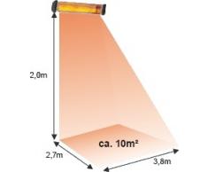 CASATHERM S1800 Gold Infrarot Heizstrahler / Terrassenstrahler IP55