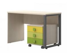 Steiner Shopping Moebel (JE) Jugendzimmer - Schreibtisch inkl. Rollcontainer Matthias 09, Farbe: Creme / Grü