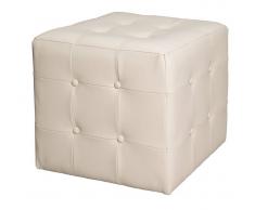 Steiner Shopping Moebel (FT) Hocker / Pouf Bassila 01, Farbe: Weiß - Abmessungen: 39 x 41 x 41 cm (H x B x T