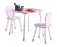Steiner Shopping Moebel (FT) Kindersitzgruppe Matteo 01, 3-teilig, Farbe: Rosa / Weiß