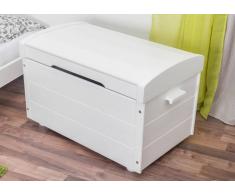 Steiner Shopping Möbel Truhe Kiefer massiv Vollholz weiß lackiert 006 ? Abmessung 59 x 53 x 87 cm (H