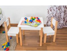 Steiner Shopping (MO) Kindertisch Laurenz Buche Vollholz massiv natur/weiß - Abmessungen: 47 x 50 x 5