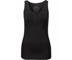 Top mit Knopfleiste ohne Ärmel in schwarz für Damen von bonprix