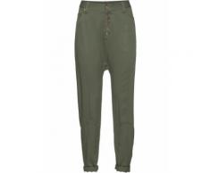 Verkürzte Baggy mit langer Knopfleiste in grün für Damen von bonprix