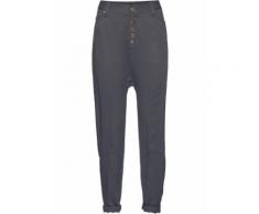 Verkürzte Baggy mit langer Knopfleiste in grau für Damen von bonprix