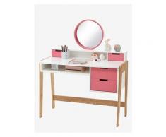 Frisiertisch und Schreibtisch für Mäddchen weiß/rosa/natur von vertbaudet