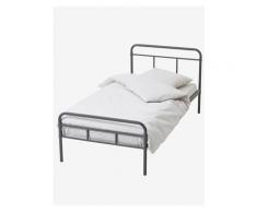 Metallbett für Kinderzimmer grau von vertbaudet
