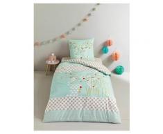 Kinderbettwäsche mit winterlichen Motiven rentier Größe 200X200 63X63 von vertbaudet