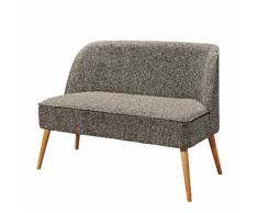 Polsterbank Capain (2-Sitzer) - Webstoff - Braun / Grau