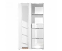 Kompaktgarderobe Wiota - Hochglanz Weiß