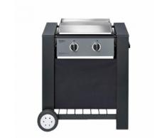 Gasgrillwagen Florida Plancha - Edelstahl / Aluminium - Silber / Schwarz