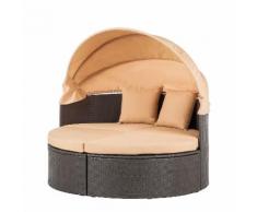 Sonneninsel Paradise Lounge M - Polyrattan - Graubraun/Beige - Stahlrahmen