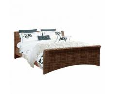 Doppelbett Bryne - Rattan - 180 x 200cm - Braun