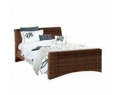 Doppelbett Bryne - Rattan - 140 x 200cm - Braun
