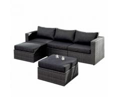 Lounge-Set Aruba - (5-teilig) - Aluminium / Kunstfaser - Anthrazit