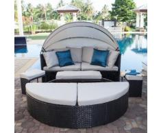 Sonneninsel Paradise Lounge - Webstoff / Polyrattan - Grau