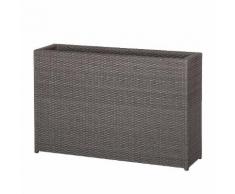 Pflanzkübel Paradise Lounge - Polyrattan Grau