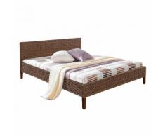 Doppelbett Osby - Rattan - 180 x 200cm - Braun