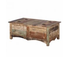 Truhentisch India - Mango massiv, bemalt & lackiert - 115 x 67 cm