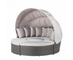 Premium Sonneninsel Paradise Lounge - Polyrattan - Aluminiumrahmen - Grau / Hellgrau