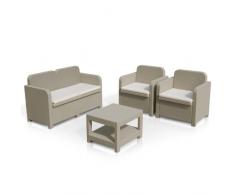Gartensitzgruppe Lounge Gartenmöbel outdoor tisch kissen 4 sitzer S...