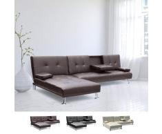 Schlafsofa Ecksofa 3-Sitzer mit Armlehne für Wohnzimmer COBALT