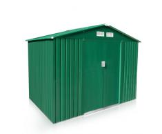 Metallgerätehaus aus verzinktem Blech Grün für Gartengeräte Unterst...