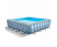 Intex 28764 Prism Frame Aufstellpool Stahlwandbecken Quadratisch 42...