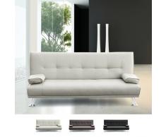 Schlafsofa 2 Sitzer aus Kunstleder mit Armlehne für zu Hause und Lo...