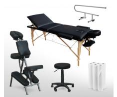 Massage-Set Massageliege Massagestuhl Rollhocker Auflagen