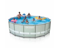 Intex 28324 Ultra Frame Aufstellpool Stahlwandbecken Rund 488x122