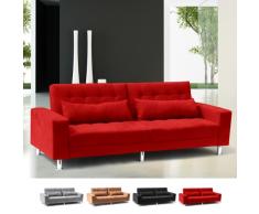 Schlafsofa 2- 3-Sitzer mit verstellbare Rückenlehne und Kissen Dopp...