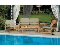 Gartensitzgruppe Lounge Gartenmöbel Bambus BOMBAY Sofa Sessel Couch...