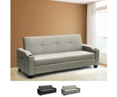 Schlafcouch 2 Sitzer aus Kunstleder mit verstellbarer Rückenlehne u...